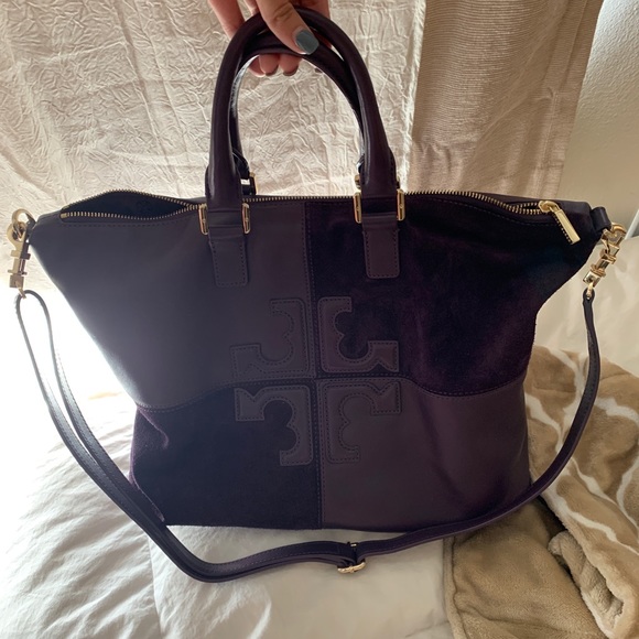 Tory Burch • Large “HoBo” Handbag • (Eggplant) - Picture 2 of 7